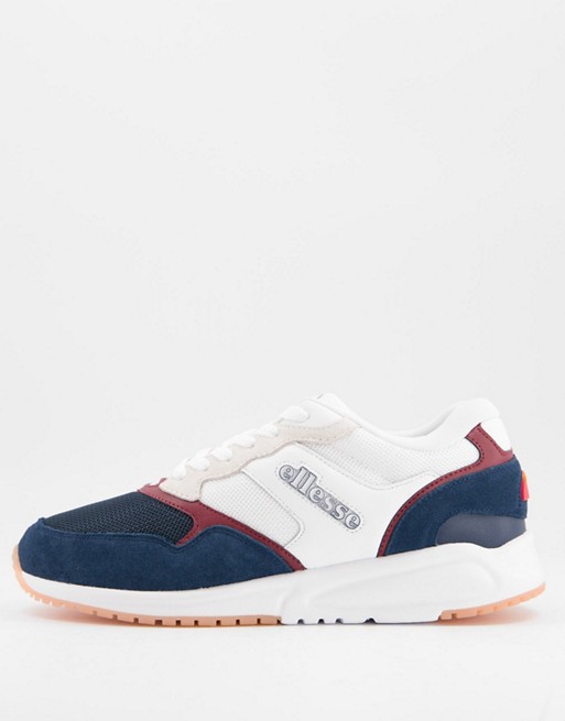 Ellesse NYC84 runner trainers in white and blue