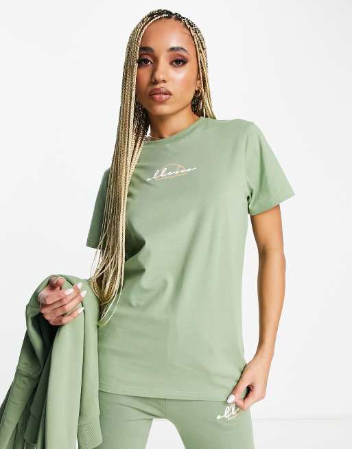 ellesse – Orenzo – Oversize-T-Shirt in Grün