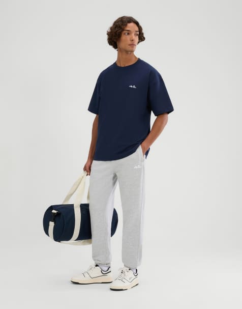 ellesse Orvinio jog pant in light grey marl - view 1