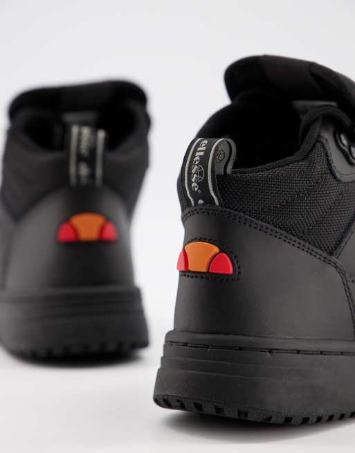 voorkant Omdat vervaldatum ellesse Osio hi top sneakers in black | ASOS