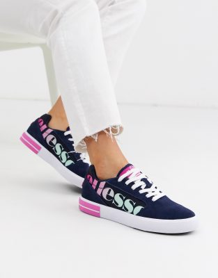 Ellesse ostuni suede logo trainers in 