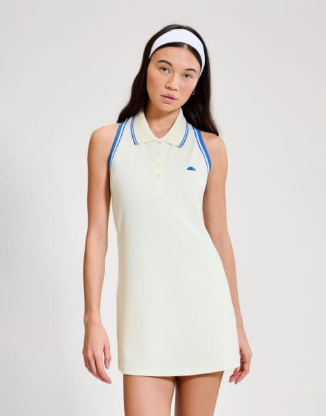 ellesse Otran tennis dress in light yellow - view 1