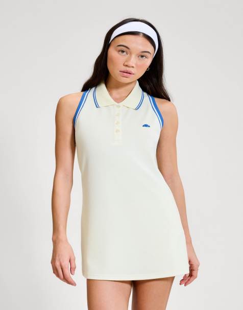 ellesse Otran tennis dress in light yellow