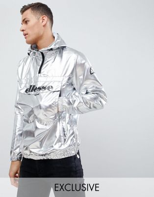 ellesse overhead jacket in silver | ASOS
