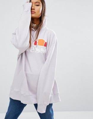 Ellesse Oversized Pull Over Hoodie With 
