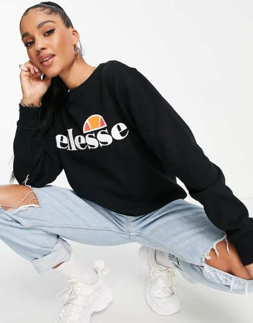 Ellesse Oversized Sweatshirt in Black