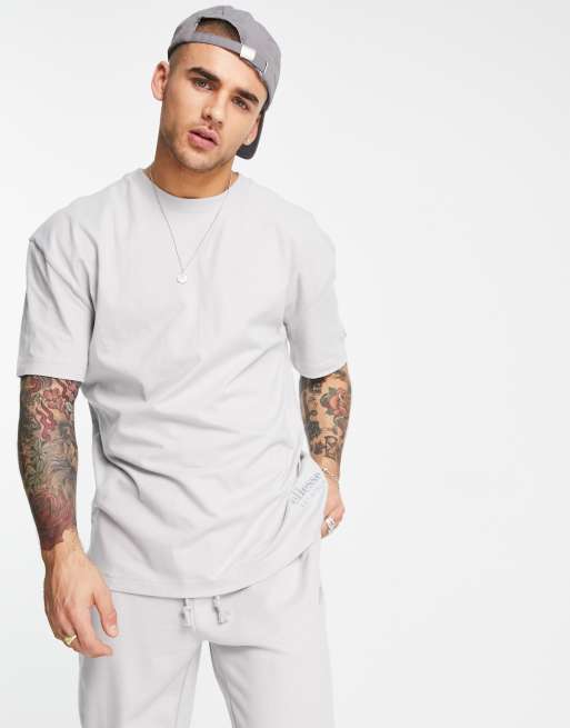 ellesse - Oversized T-shirt met logo in grijs