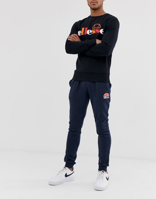 ellesse Ovest skinny joggers in navy ASOS