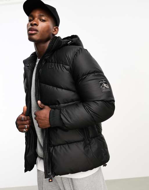 ellesse Padolti Pu Padded Jacket in black | ASOS