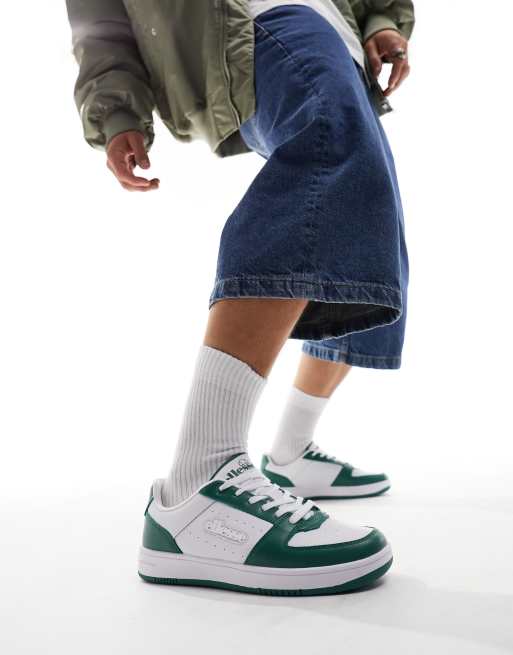 ellesse – Panaro – Biało-zielone buty sportowe z podeszwą typu cupsole