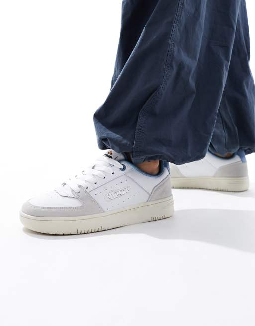 ellesse Panaro Cupsole sneakers in white and blue