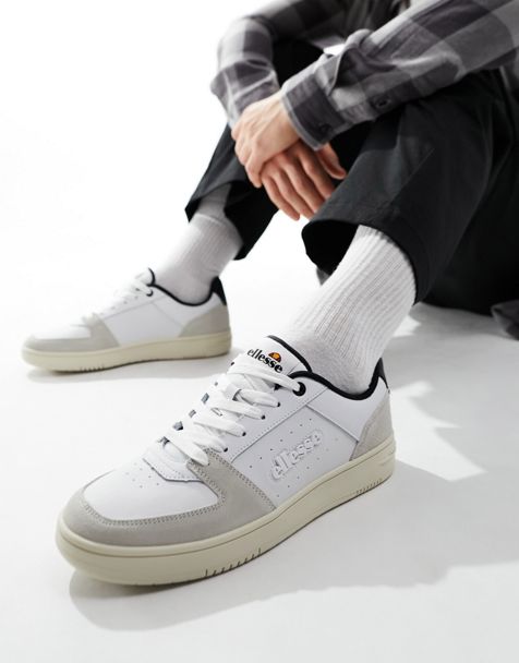 ellesse Panaro cupsole trainers in white and black