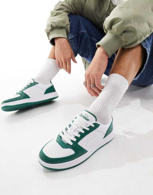 ellesse – Panaro – Vita och gröna sneakers med kupad sula, 4 av 5
