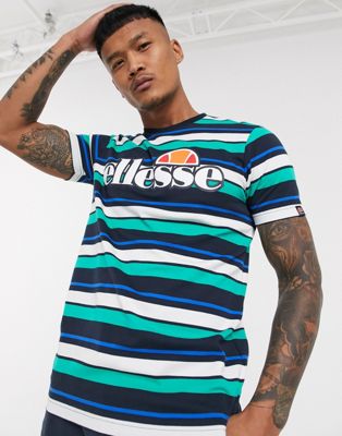 ellesse Panorama striped t-shirt in 