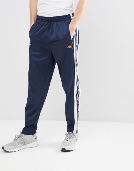 ellesse Pantalon de jogging droit boutons pression Bleu marine