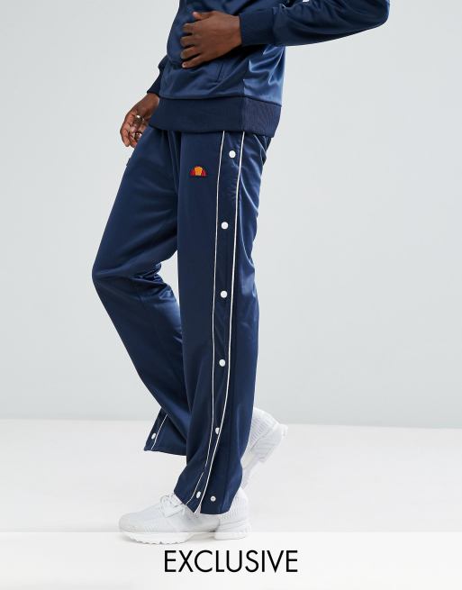 Ellesse Pantalon de jogging en maille polyester boutons pression