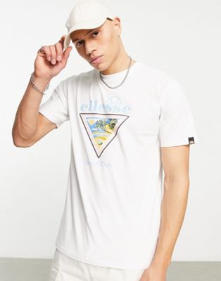 ellesse Pavlo t-shirt with print in white