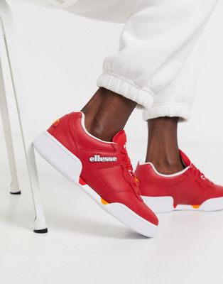 Ellesse - Piacentino - Sneakers van leer in rood en wit