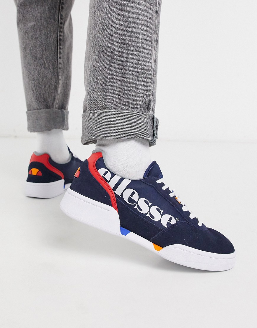 Ellesse - Piacentio - Sneakers met logo in wit, marineblauw en rood