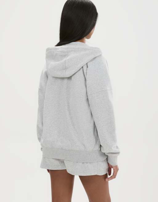 ellesse Pianella fz hoodie in light grey marl, 2 of 4