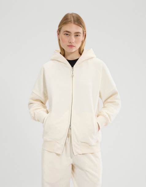 ellesse Pianella fz hoodie in off white - view 1