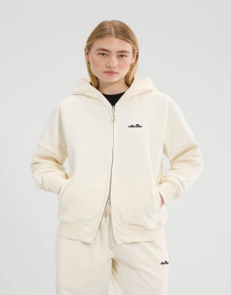 ellesse Pianella fz hoodie in off white - view 1