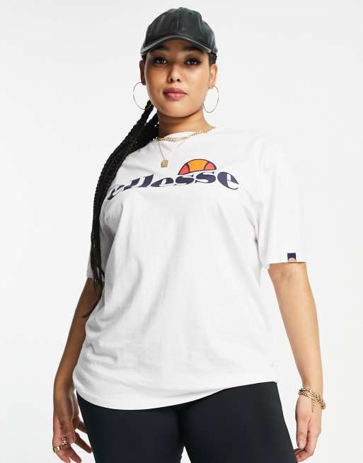 ellesse Plus – Biały T-shirt o kroju boyfriend, 3 z 4