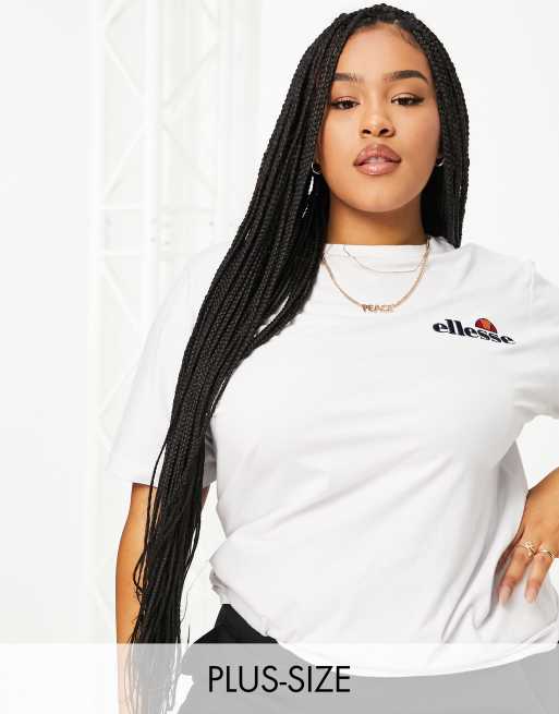 ellesse Plus – Biały T-shirt oversize