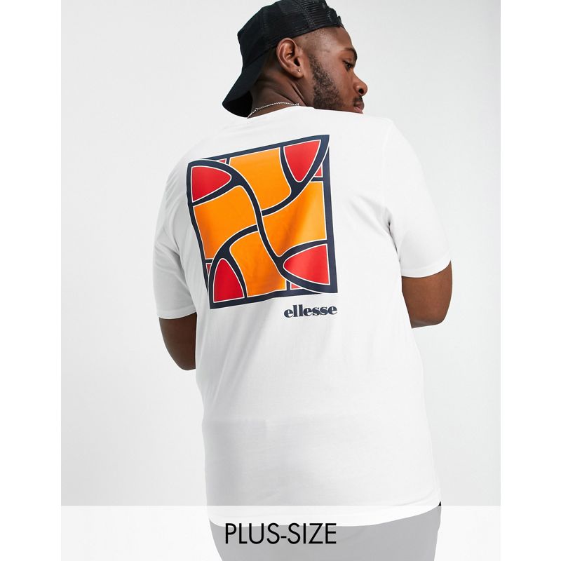 f4lr8 Uomo ellesse Plus - Caciot - T-shirt con logo sul retro bianca