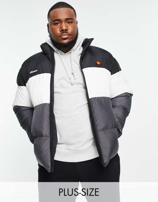 Black colour outlet block puffer jacket