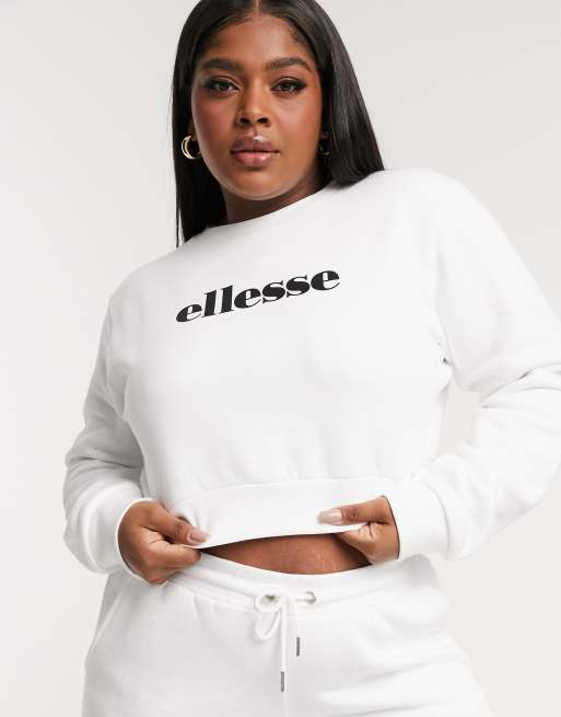 Ellesse piping panel crop hoodie on sale