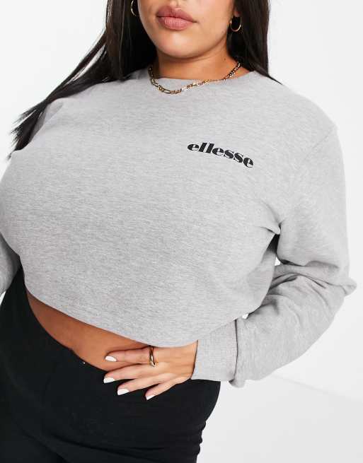 ellesse Plus cropped hoodie & leggings set in black