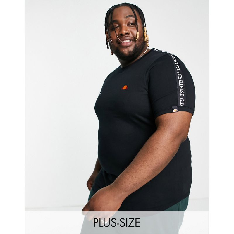 Uomo Activewear ellesse Plus - Fede - T-shirt nera con fettucce
