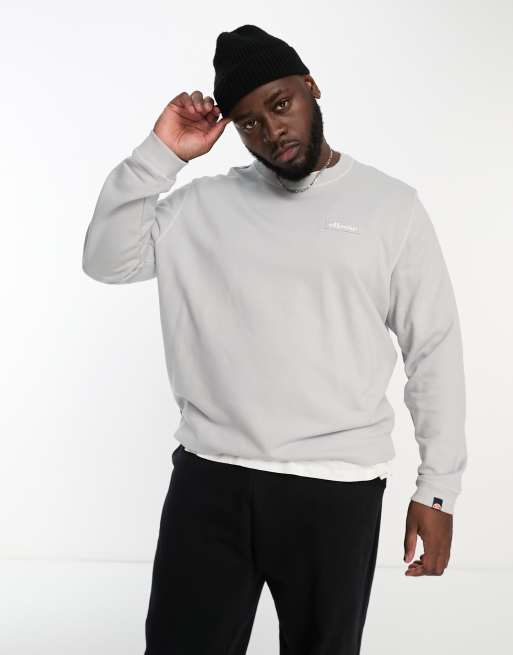 ellesse Plus - Felpa grigia con cuciture a contrasto
