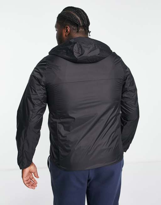 Ellesse overhead jacket with hot sale reflective logo in black