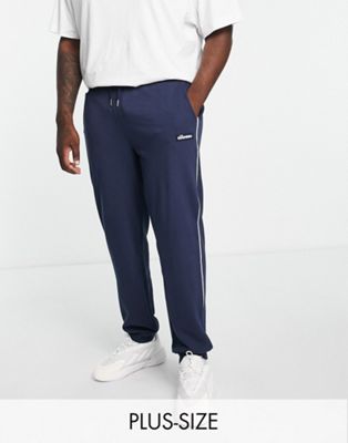 ellesse plus jogger with piping in navy