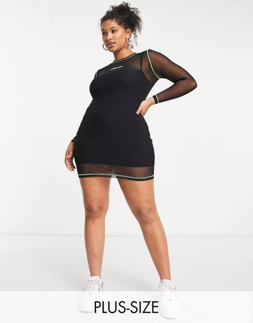 ellesse Plus – Kleid aus Mesh in Grün