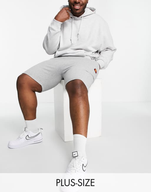 ellesse PLUS Noli log sweat shorts in grey