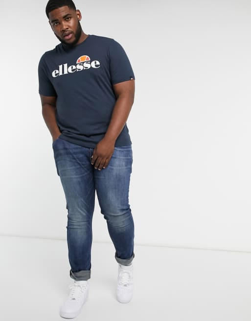 ellesse PLUS Prado logo t-shirt in navy ASOS