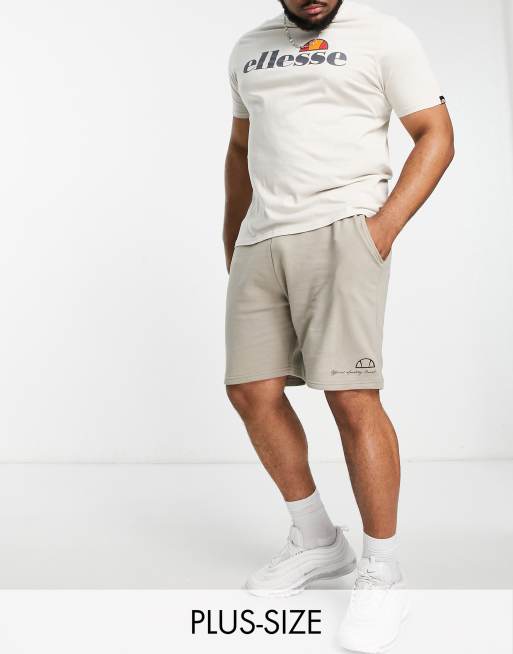 ellesse plus shorts with logo in brown