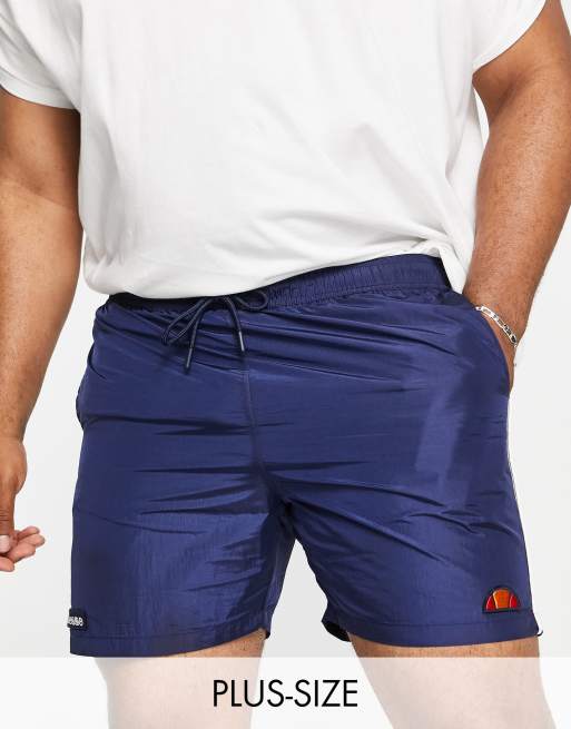 ellesse Plus shorts with white piping in blue