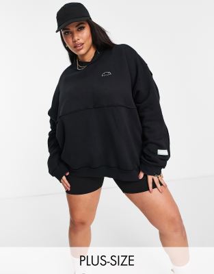 ellesse Plus - Sweat coupe carrée - Noir