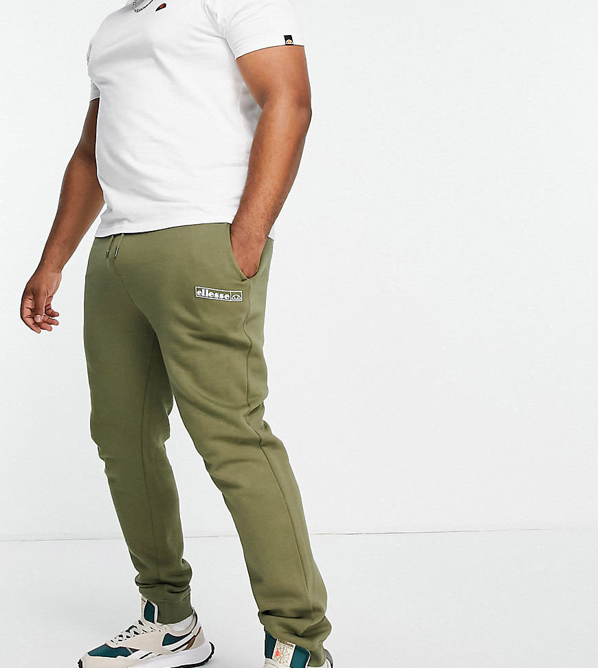 ellesse Plus sweatpants with logo in khaki-Green