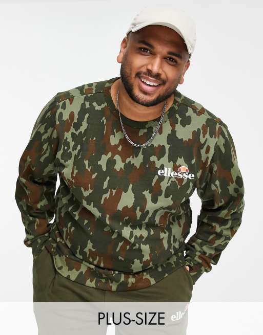 ellesse - PLUS - Sweatshirt met logo in camouflageprint