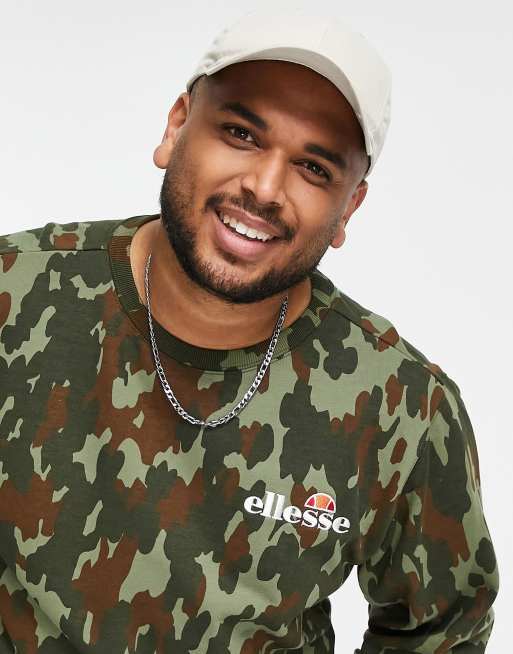 ellesse PLUS Sweatshirt met logo in camouflageprint ASOS