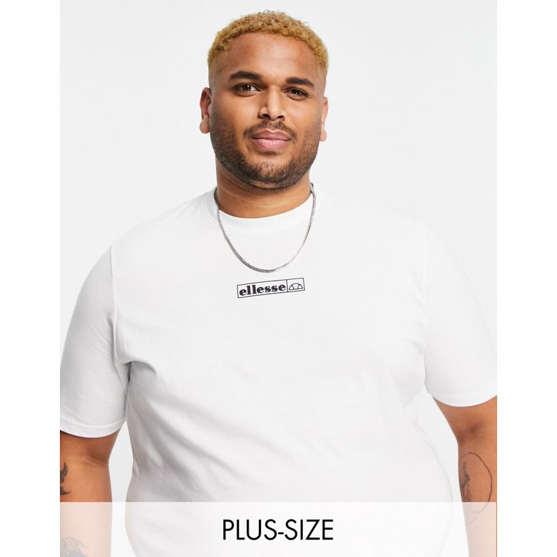 Uomo Top ellesse Plus - T-shirt con logo bianca