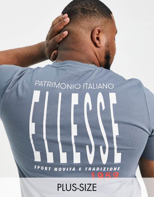 ellesse Plus t-shirt with back print in blue