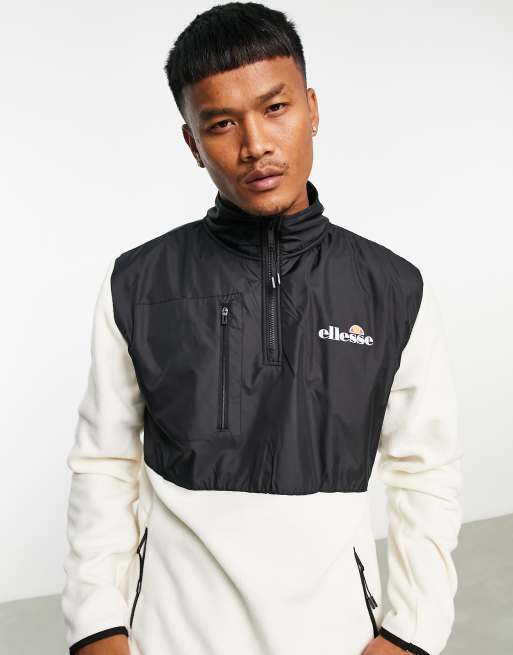 ellesse Polaire demi fermeture clair et logo cru ASOS