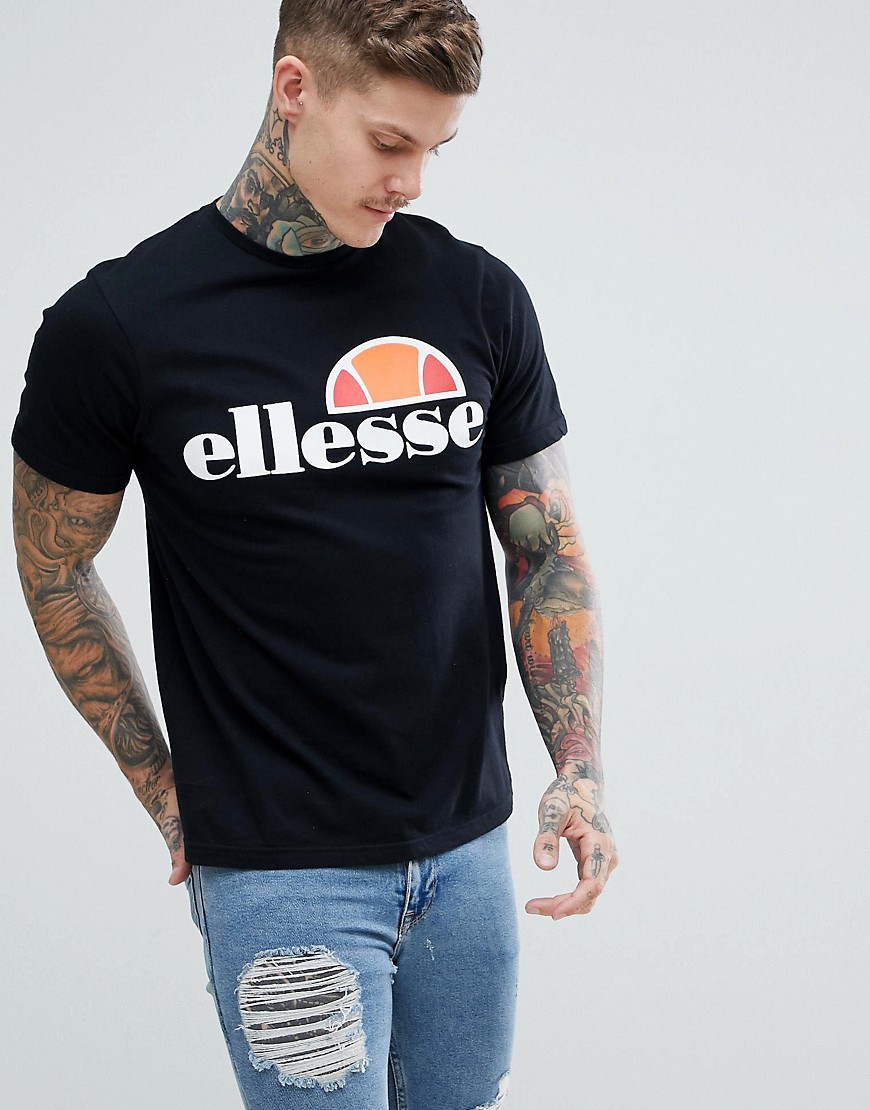 Ellesse - Prado - T-shirt met groot logo in zwart