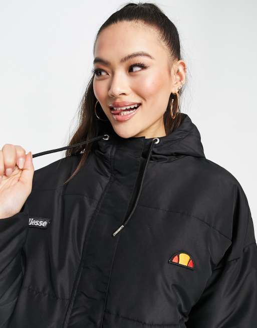 Ellesse black shop puffer jacket women's